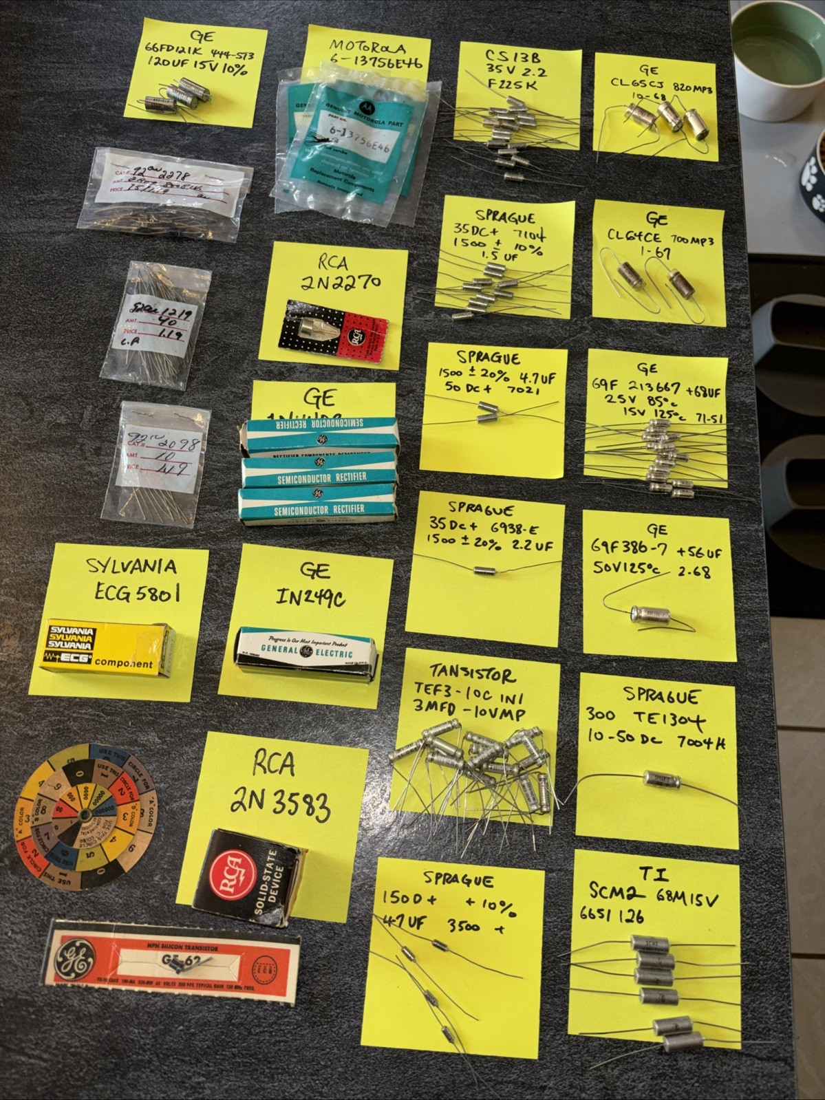 Vintage Mixed Interesting Lot Resistors Transistors Tantalum GE TI RCA LOC E Vintage Mixed Interesting Lot Resistors Transistors Tantalum GE TI RCA LOC E