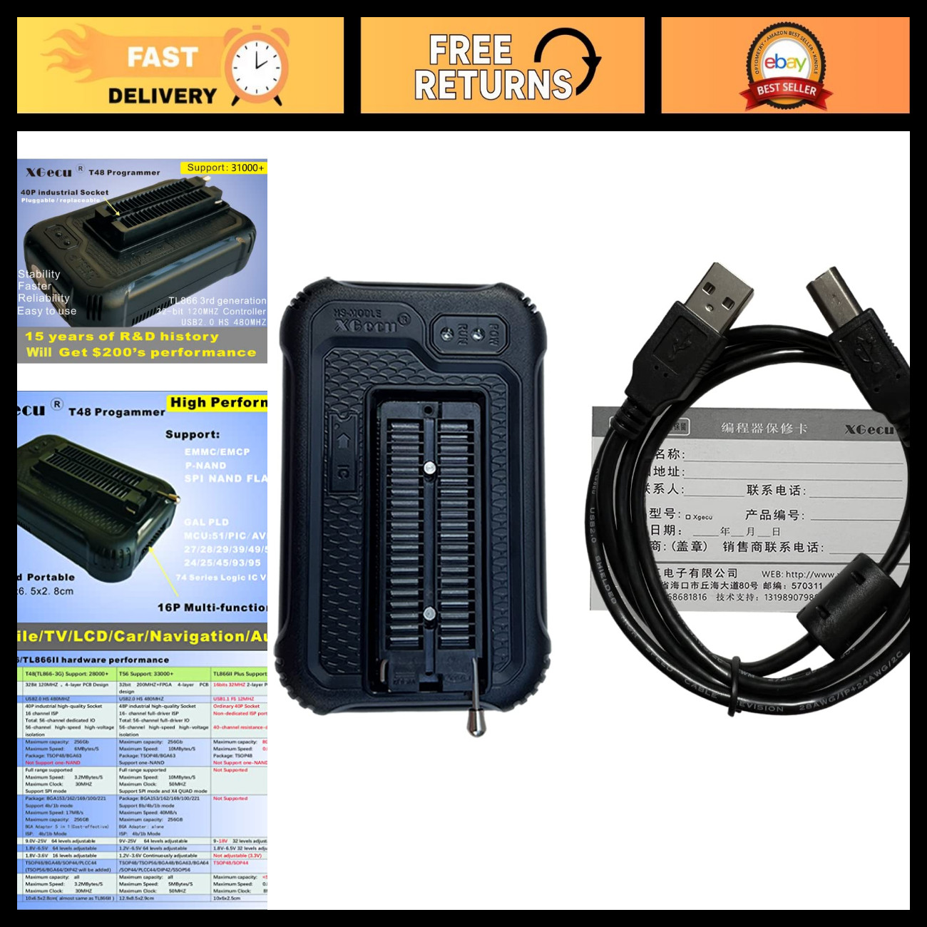 Universal Programmer for EPROM/MCU/SPI/NAND Flash/EMMC - 34000+ ICs Supported Universal Programmer for EPROM/MCU/SPI/NAND Flash/EMMC - 34000+ ICs Supported
