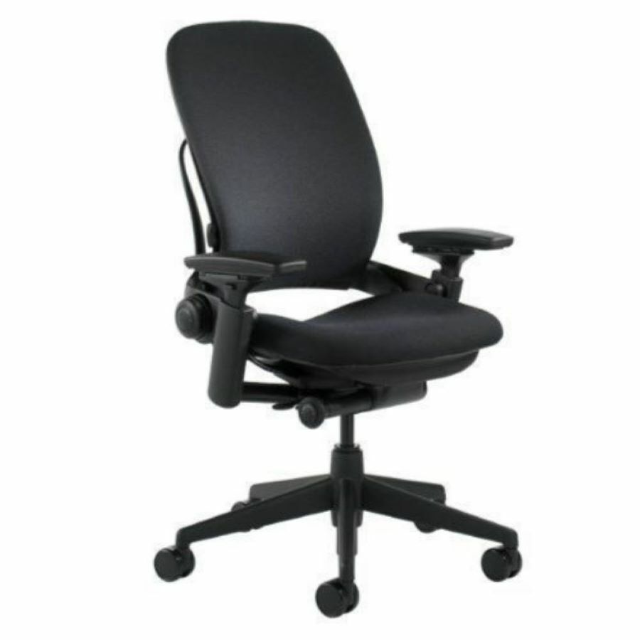 Steelcase Leap V2 Chair,  -Open Box- Fully Loaded Black Fabric 