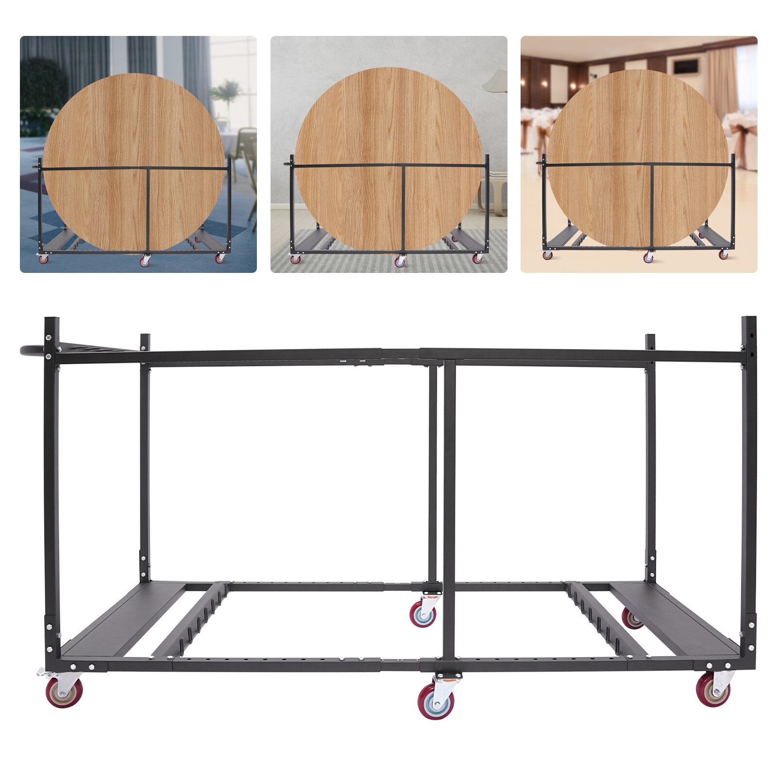 Folding Table Rack Dolly Cart W/ Casters Max 8 Round Table 12 Folding Table Folding Table Rack Dolly Cart W/ Casters Max 8 Round Table 12 Folding Table