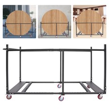 Folding Table Rack Dolly Cart W/ Casters Max 8 Round Table 12 Folding Table picture