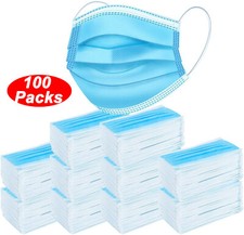 100 Pcs Unisex Face Soft Mask Mouth & Nose Protector Respirator Masks USA Seller picture