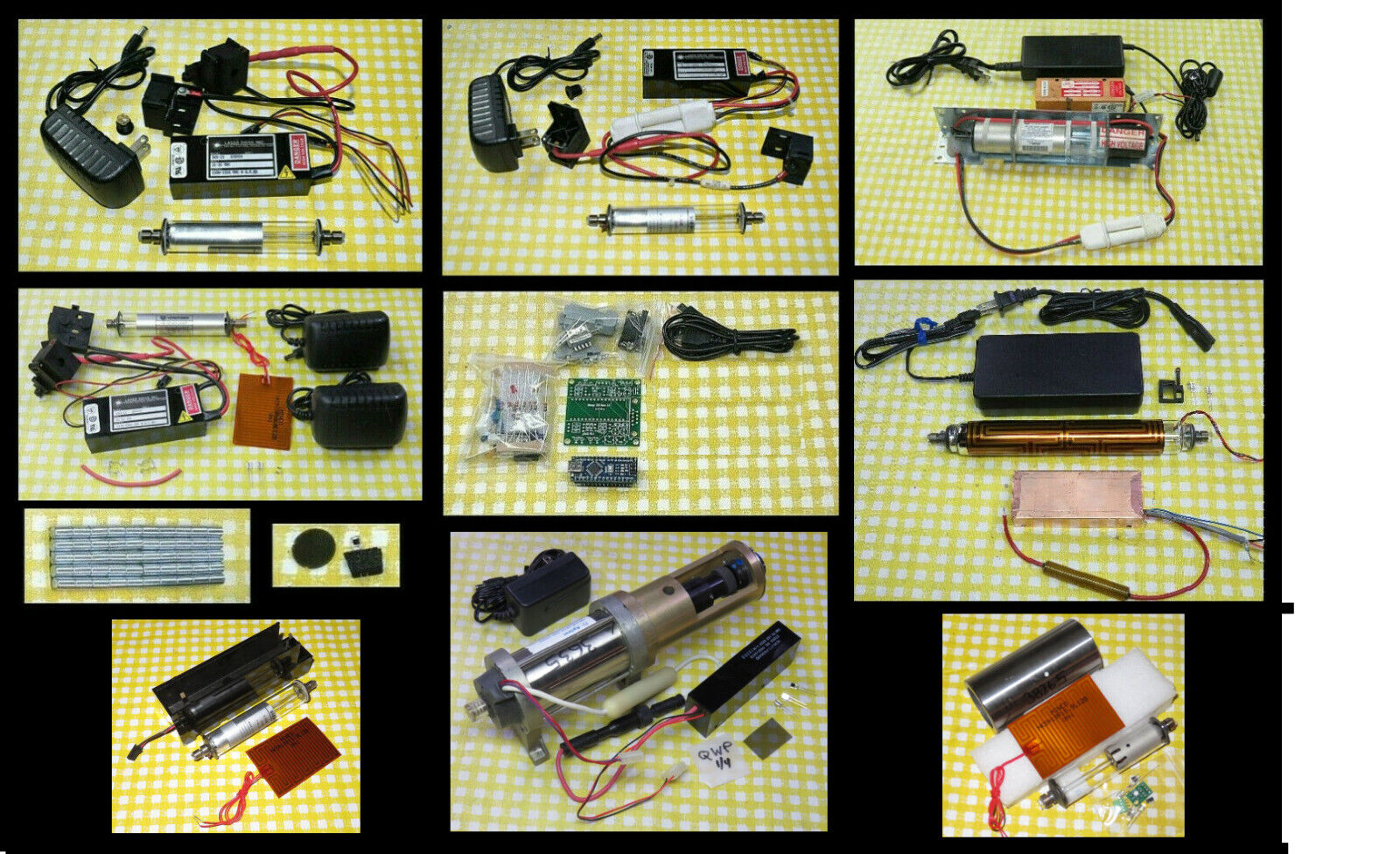 HeNe Laser Kits - Basic, Zeeman, Stabilized with or without Arduino Controller