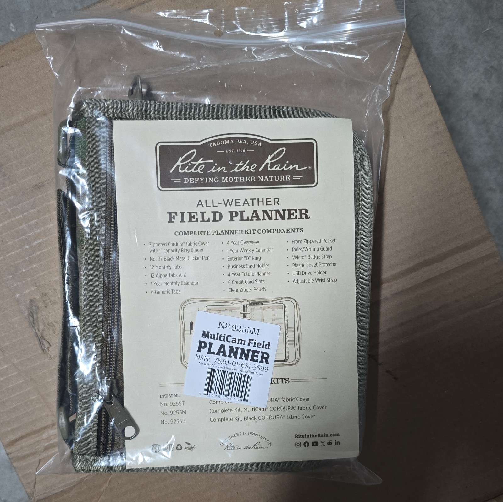 Rite in the Rain All Weather Field Planner Multicam Field Planner No9255M Rite in the Rain All Weather Field Planner Multicam Field Planner No9255M