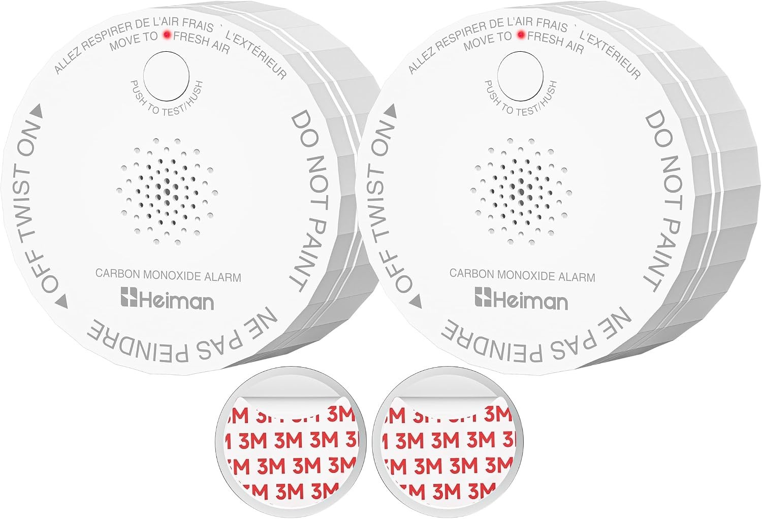 2 pack Heiman Carbon Monoxide Detectors 2 pack Heiman Carbon Monoxide Detectors