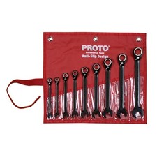 Proto JSCV-9S 9 Piece SAE Reverse Combination Ratcheting Spline Wrench Set picture