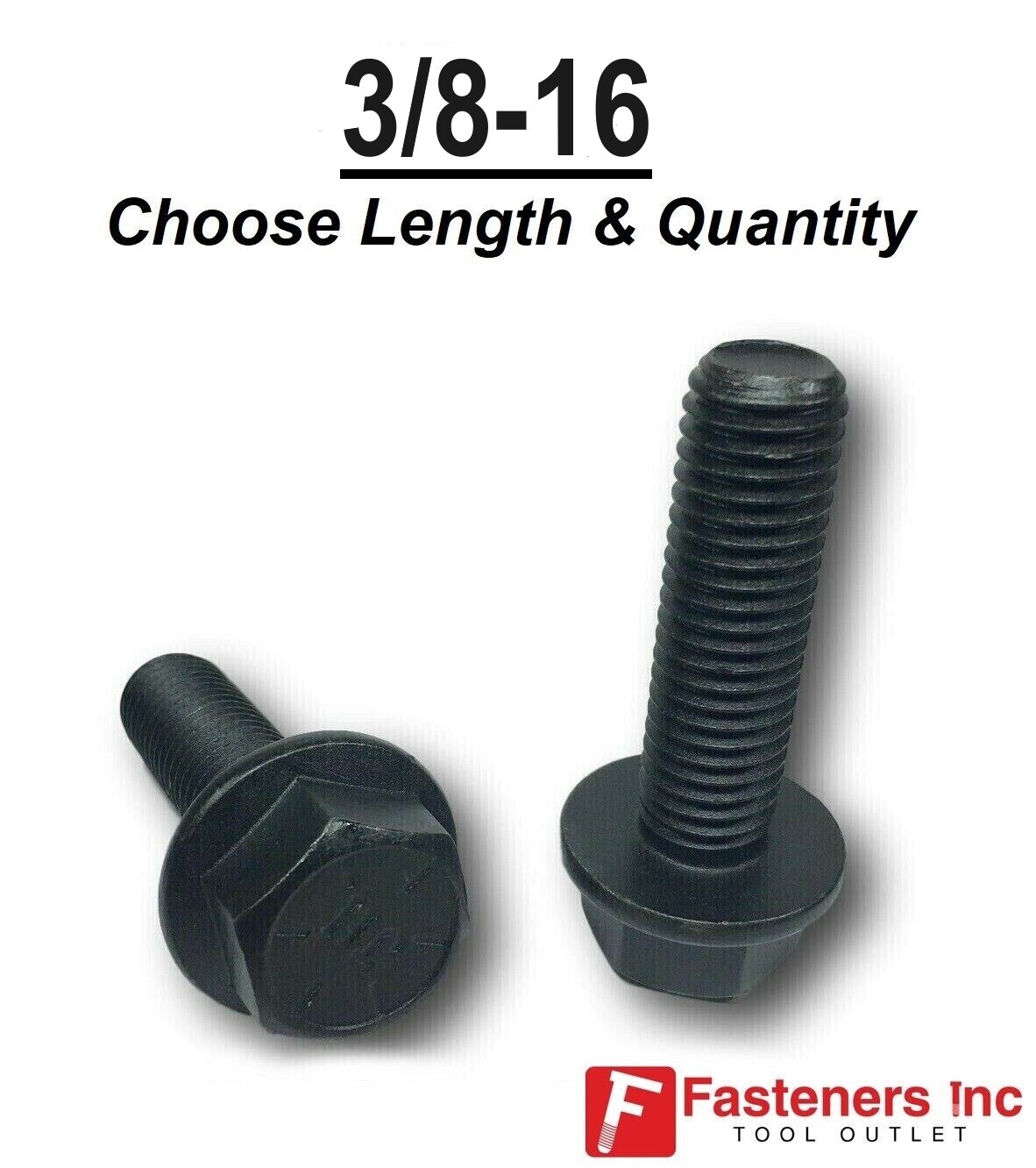 3/8-16 Grade 8 Flange Frame Bolt Black Phosphate & Oil (All Sizes & Qty's) 3/8 3/8-16 Grade 8 Flange Frame Bolt Black Phosphate & Oil (All Sizes & Qty's) 3/8