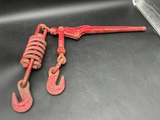 Vintage LEBUS L-150 Spring Snubbing Lever Load Binder Chain Hooks Heavy Duty picture
