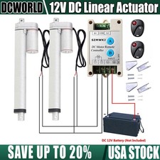 2PCS DC 12V Linear Actuators Putter Motor W/ Controller Brackets 220LBS Max Lift picture