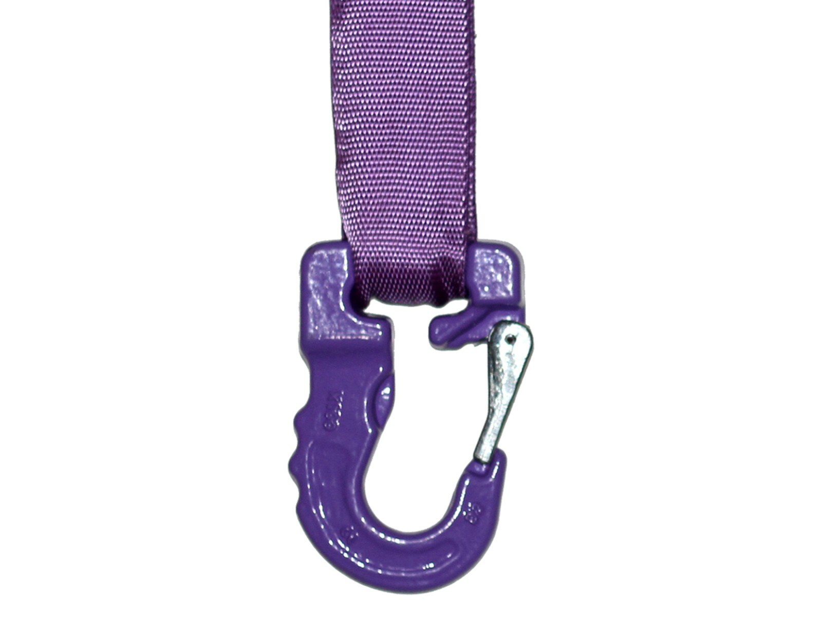 Endless Round Sling Hook Purple 2600 lbs Safety Latch Synthetic Cast Rigging Tow Endless Round Sling Hook Purple 2600 lbs Safety Latch Synthetic Cast Rigging Tow