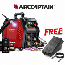 ARCCAPTAIN iControl TIG 205 Pro 5 In1 Cold Spot Stick/TIG Welder with Foot Pedal picture