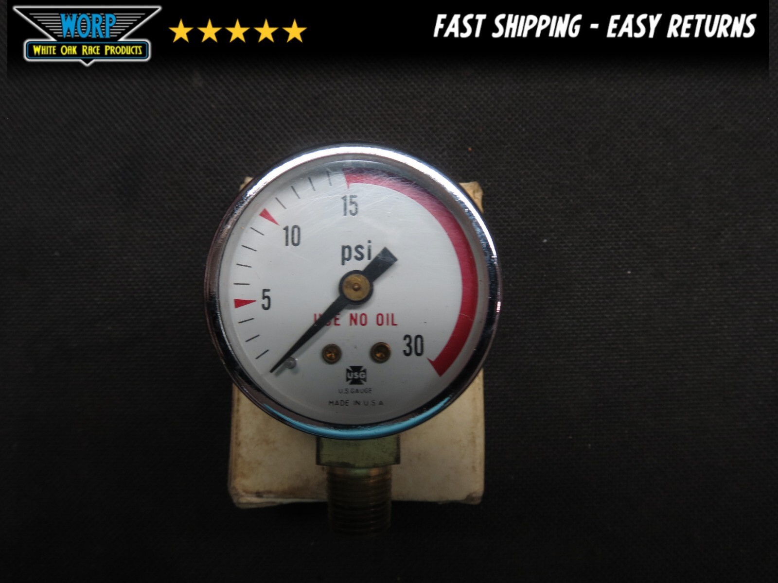 VINTAGE USG U S GAUGE LOW PRESSURE GAUGE 0-30 PSI SMALL