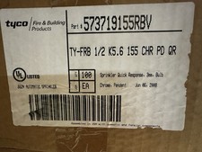 Tyco TY-FRB 1/2” K5.6 155° Chrome Pendent Sprinkler Heads – Case of 100 NEW picture