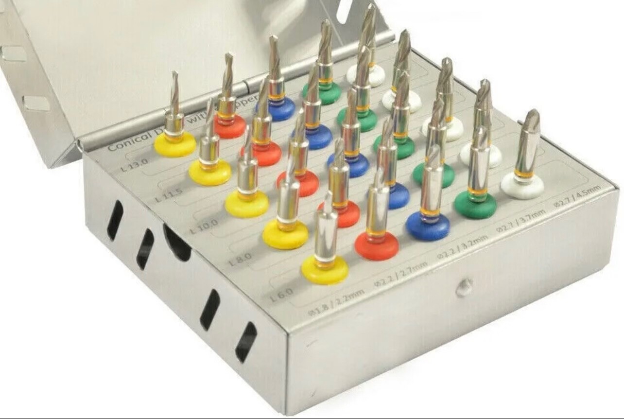 Conical Kit 25pcs Set With Stoppers Dental Implant Guided Conical Kit 25pcs Set With Stoppers Dental Implant Guided