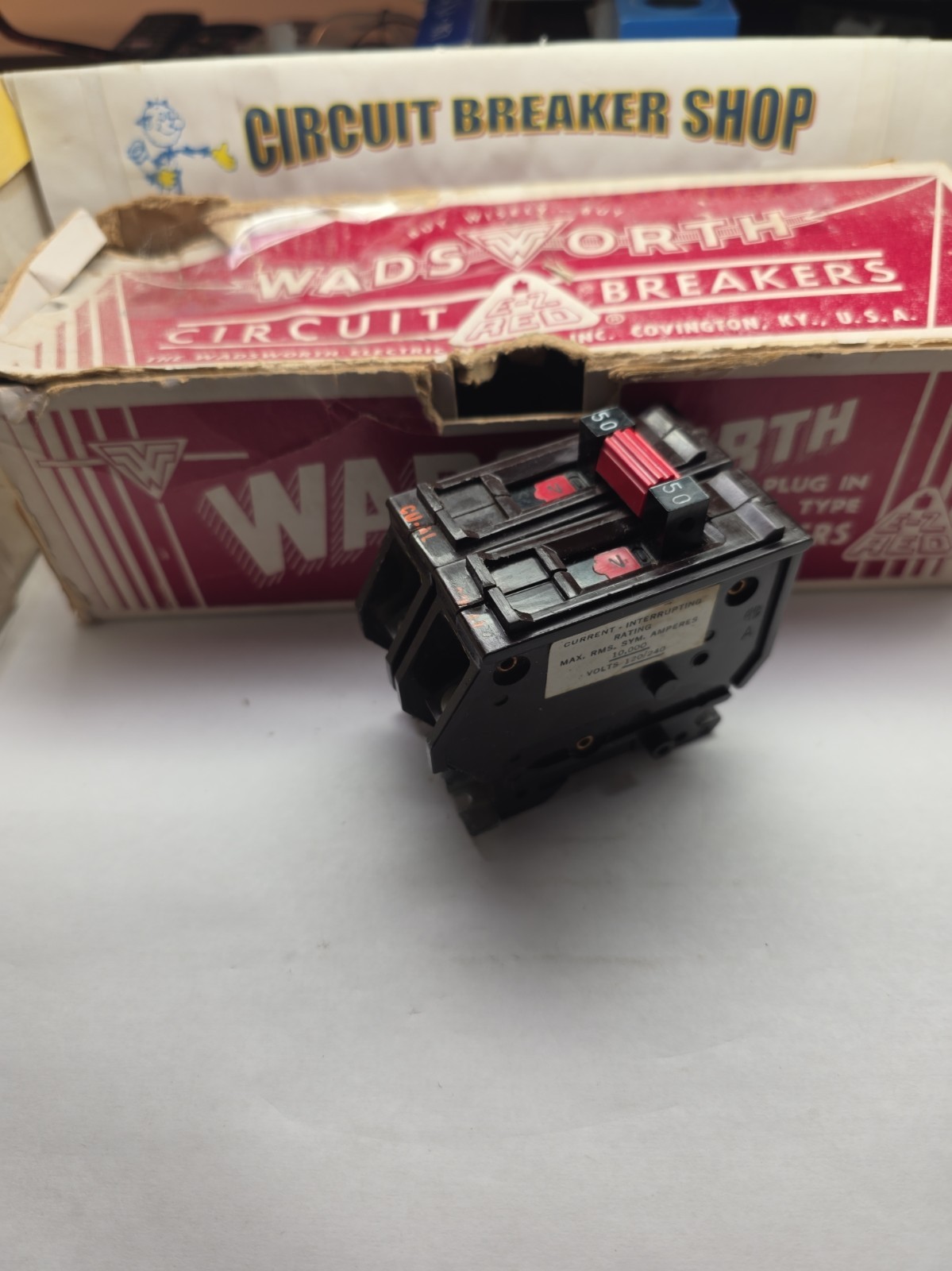 Wadsworth 50amp. 2 Pole Circuit Breaker New