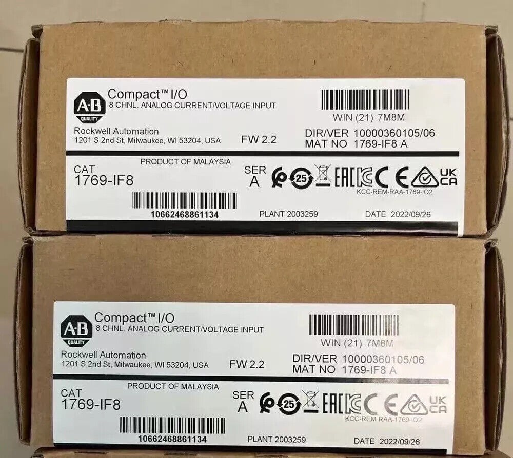 1769-IF8 New Sealed AB 1769-IF8 CompactLogix 8Pt Analog Input Module US Free Tax 1769-IF8 New Sealed AB 1769-IF8 CompactLogix 8Pt Analog Input Module US Free Tax