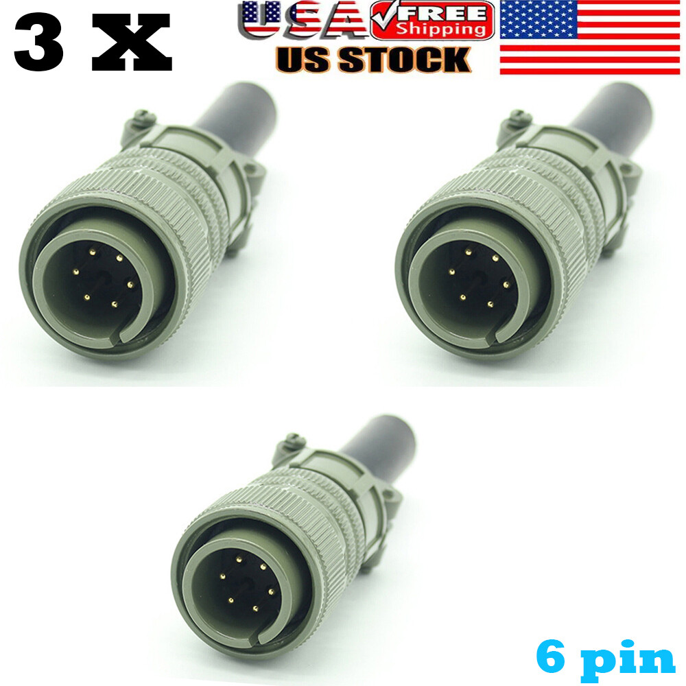 3 pcs 6 Pin Male Plug fits S12020-27 Linc. Remote Foot pedal