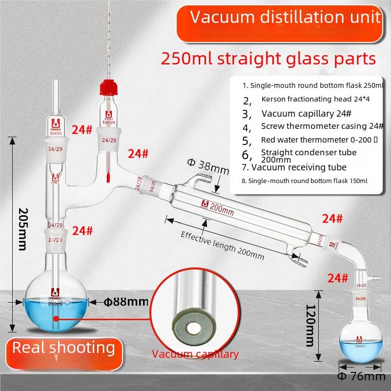 Precision-Crafted Vacuum Distillation Kit 250ml-1000ml Lab Glassware ca Precision-Crafted Vacuum Distillation Kit 250ml-1000ml Lab Glassware ca