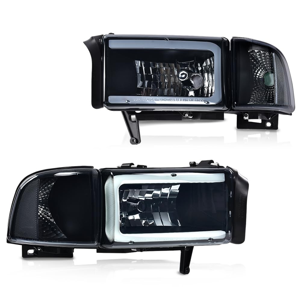 LED Corner Lights for Dodge Ram 1500 2500 3500 199- 2002 Smoky Lens Black