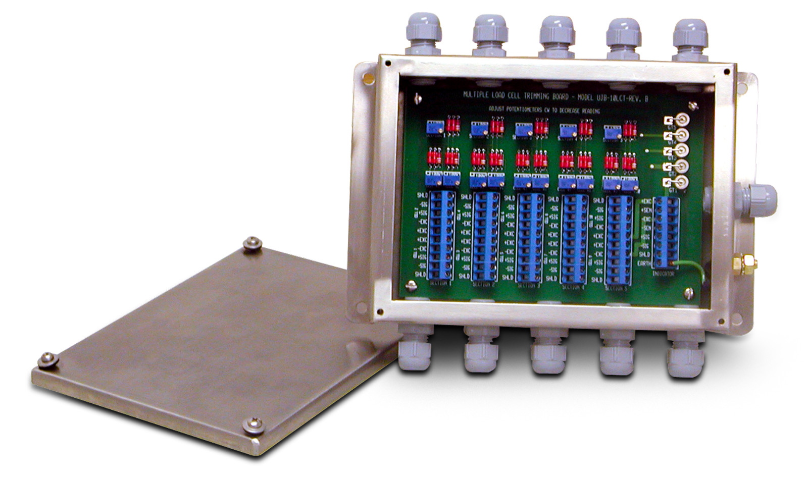 New Rice Lake JB1010ST 10-Channel Signal Trim Junction Box Stainless NEMA 4X New Rice Lake JB1010ST 10-Channel Signal Trim Junction Box Stainless NEMA 4X