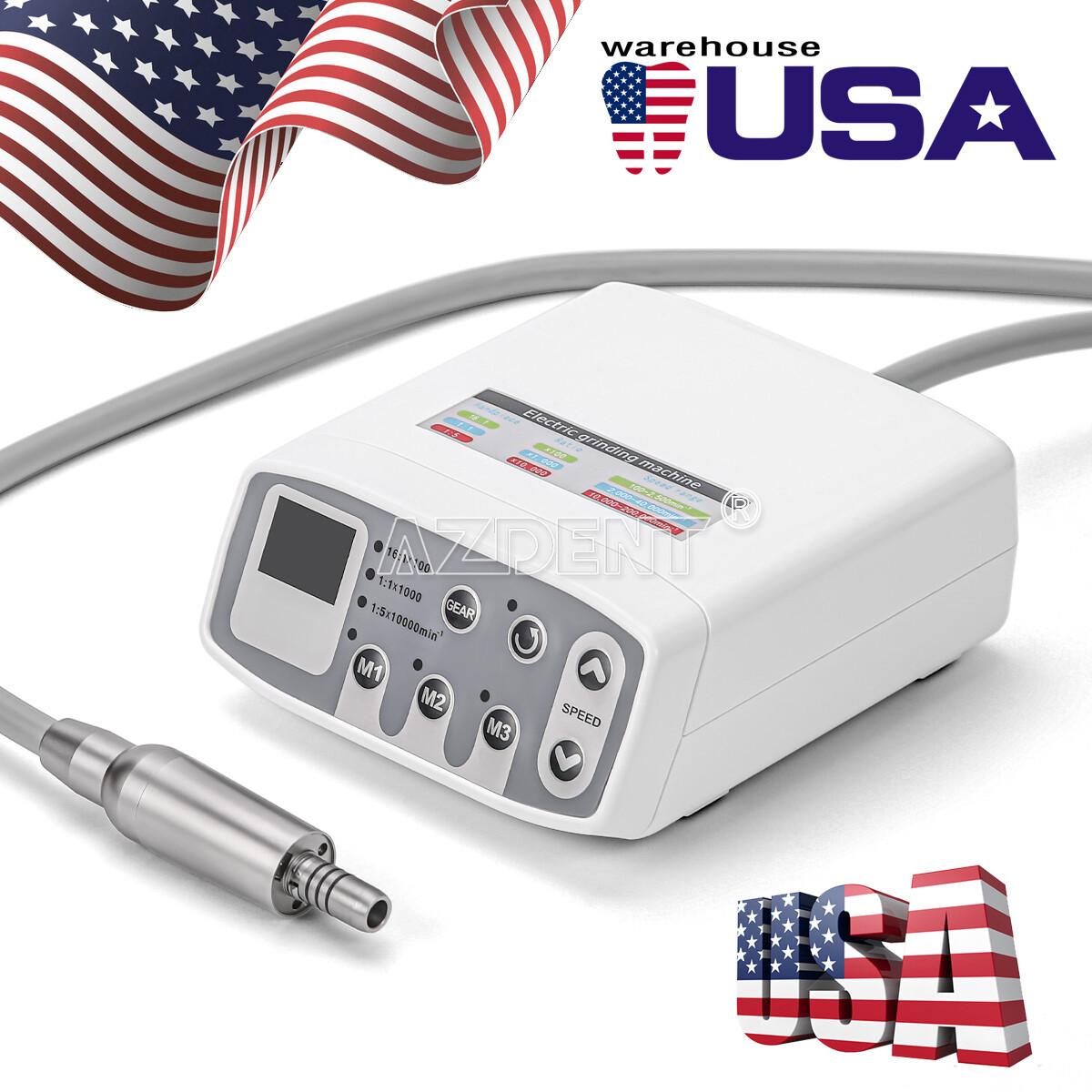 AZDENT Dental Electric LED Brushless Micro Motor/1:5 1:4.2 Increasing Handpiece AZDENT Dental Electric LED Brushless Micro Motor/1:5 1:4.2 Increasing Handpiece