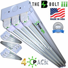 4 PACK LED SHOP LIGHT 4FT Utility Ceiling Light Fixture 5000K Daylight USA MADE picture