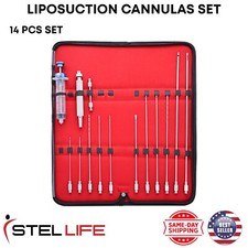 Liposuction Cannulas Set Face Fat Transfer Surgery Cosmetic Kit  14 Pcs picture