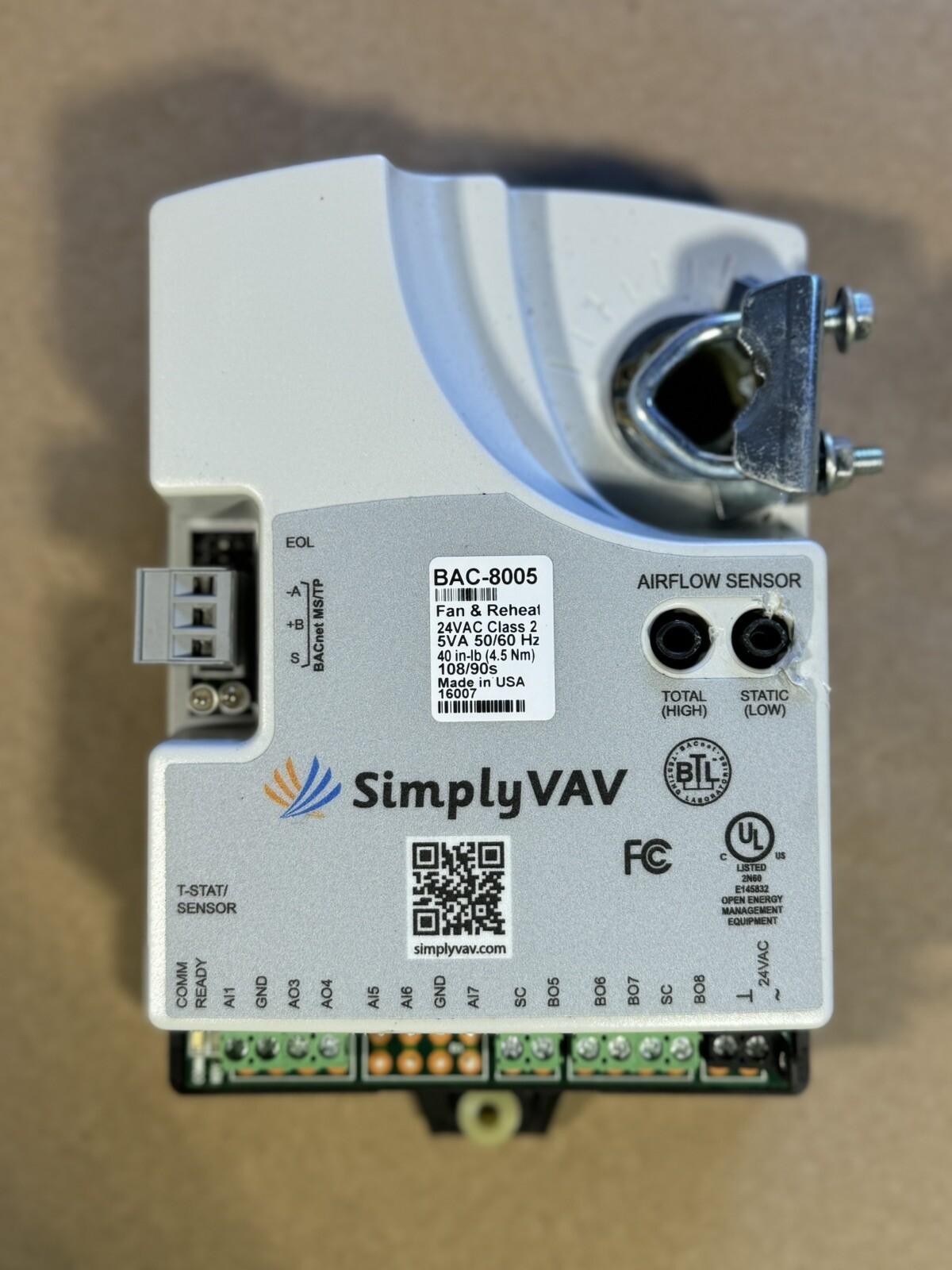KMC Controls SimplyVAV BAC-8005 - 40In-Lb 24V Vav Actuator KMC Controls SimplyVAV BAC-8005 - 40In-Lb 24V Vav Actuator