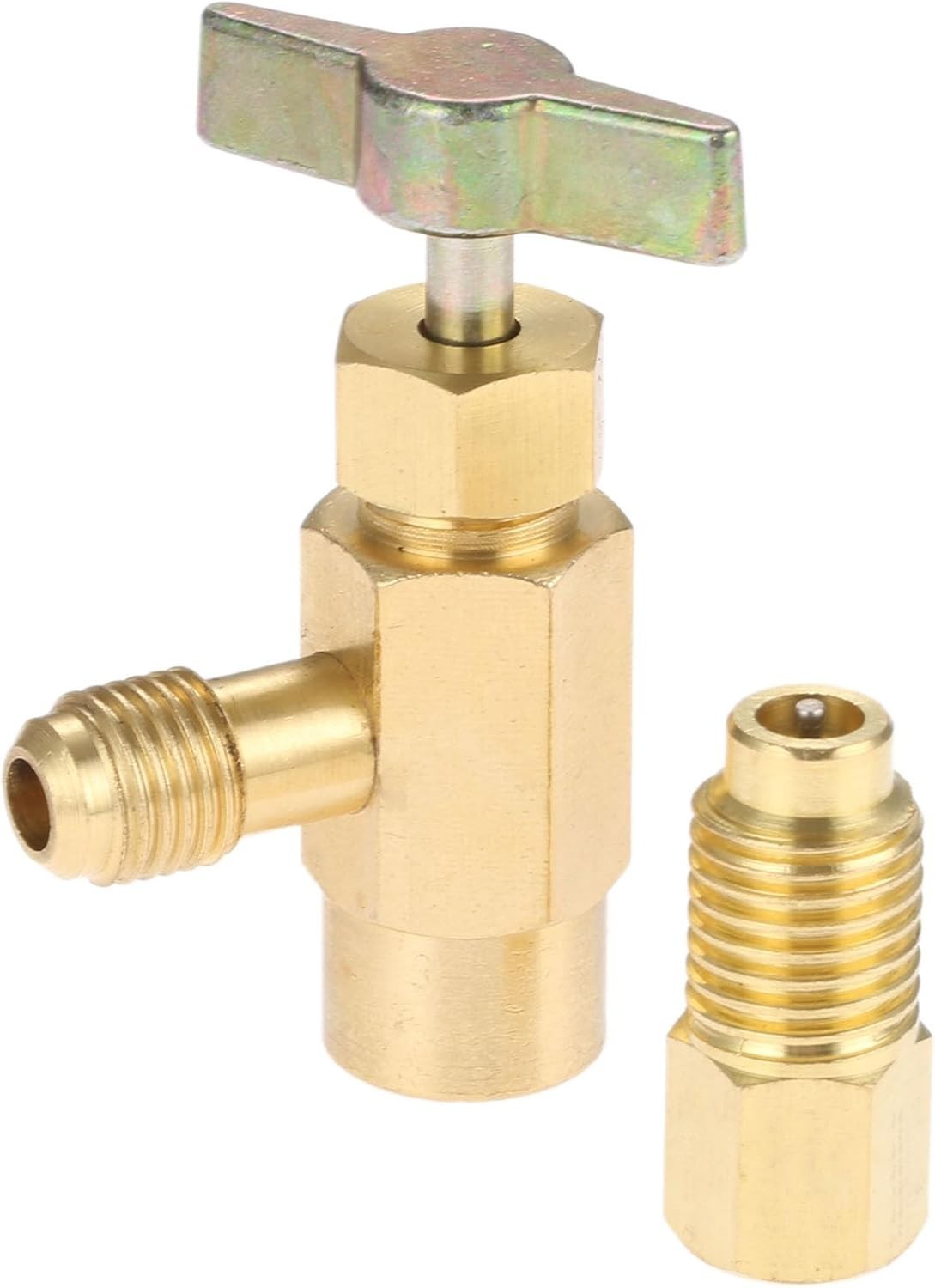 R1234YF SelfSealing Can Tap with R134A Tank Adapter, 1/2’’ to 1/4’’ SAE Refri... R1234YF SelfSealing Can Tap with R134A Tank Adapter, 1/2’’ to 1/4’’ SAE Refri...