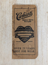 Vintage Carhartt Master Cloth Overalls Advertising Notebook 1927 Book, TEARS picture