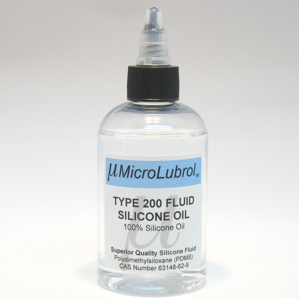MicroLubrol 200 Fluid Pure Silicone Lubricant Oil PDMS 50 cst centistokes 4 oz MicroLubrol 200 Fluid Pure Silicone Lubricant Oil PDMS 50 cst centistokes 4 oz