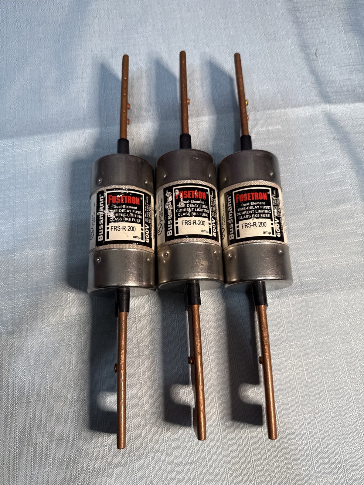 Lot Of 3 Bussmann Buss FRS-R-200 Fusetron Fuse 200A RK5 600V for Sale ...