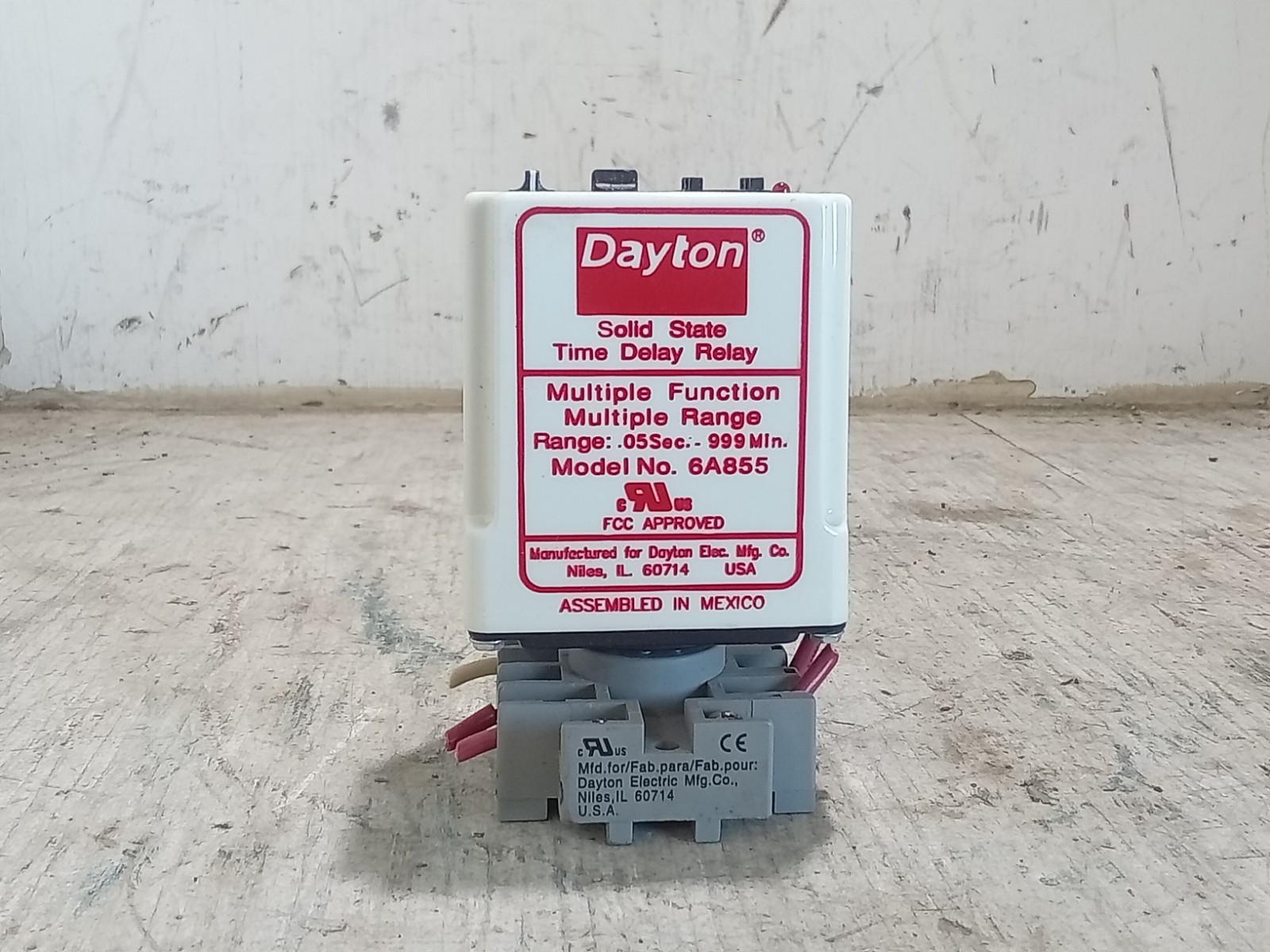 Dayton 6A855 Time Delay Relay, Range .05 Sec.-999Min (Q6D) Dayton 6A855 Time Delay Relay, Range .05 Sec.-999Min (Q6D)