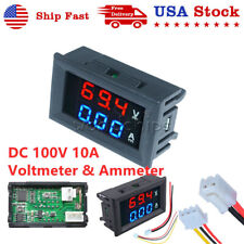 Mini DC 100V 10A Dual Digital Voltmeter Ammeter LED Panel Amp Volt Meter Gauge picture