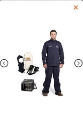 OEL Arc Flash Gear 12cal Duffle Kit w/Unopened 12cal Bib Overall+Jacket Sz Large picture