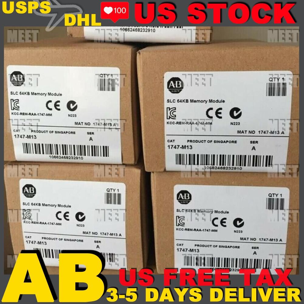 Factory Sealed AB Allen Bradley 1747-M13 / A SLC 64KB Memory Module US Free Tax Factory Sealed AB Allen Bradley 1747-M13 / A SLC 64KB Memory Module US Free Tax