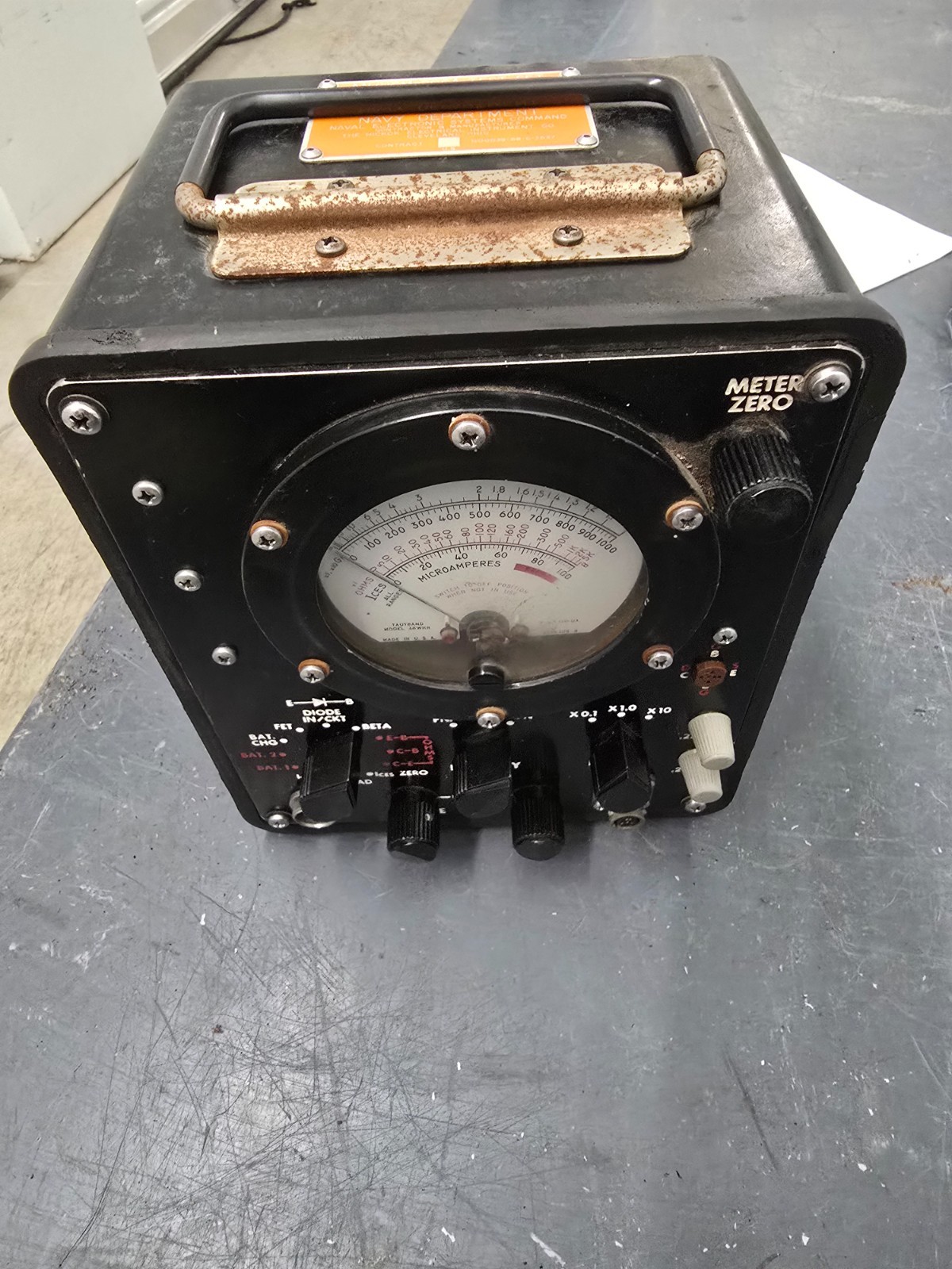 Vintage Hickok AN/USM-206A Transistor Semiconductor Test Set Navy TS-2798/USM-20 Vintage Hickok AN/USM-206A Transistor Semiconductor Test Set Navy TS-2798/USM-20