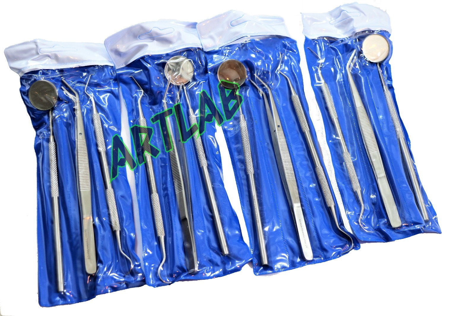 4 GERMAN BASIC DENTAL SETS- EXPLORER PROBE+DENTAL MIRROR+COLLEGE COTTON PLIER 4 GERMAN BASIC DENTAL SETS- EXPLORER PROBE+DENTAL MIRROR+COLLEGE COTTON PLIER