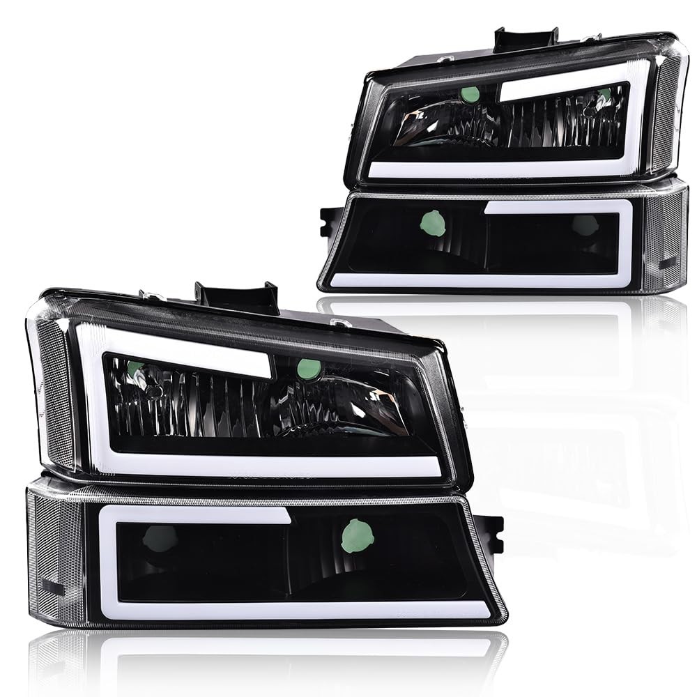 for Chevy Silverado 1500 2500 3500 Avalanche 1500 2500 2003-06 Pair Headlights