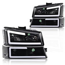 for Chevy Silverado 1500 2500 3500 Avalanche 1500 2500 2003-06 Pair Headlights picture