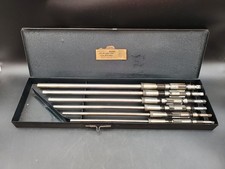 Vintage Snap-On/Blue-Point Extra Long Reamer 6 Piece Set - in Original Metal Box picture