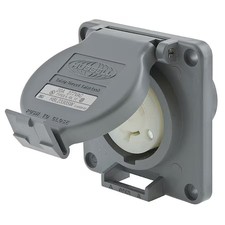 Hubbell Wiring Device-Kellems Hbl2330sw Watertight Locking Receptacle, L7-20R, picture