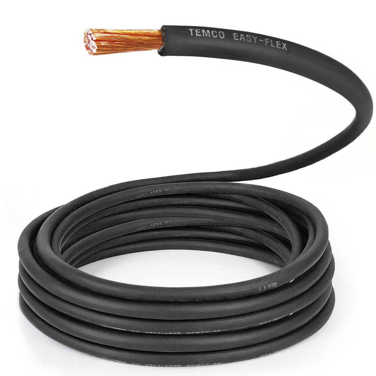 TEMCo 2 Gauge AWG 100 Ft Black Flexible Copper USA Welding Cable Battery Wire