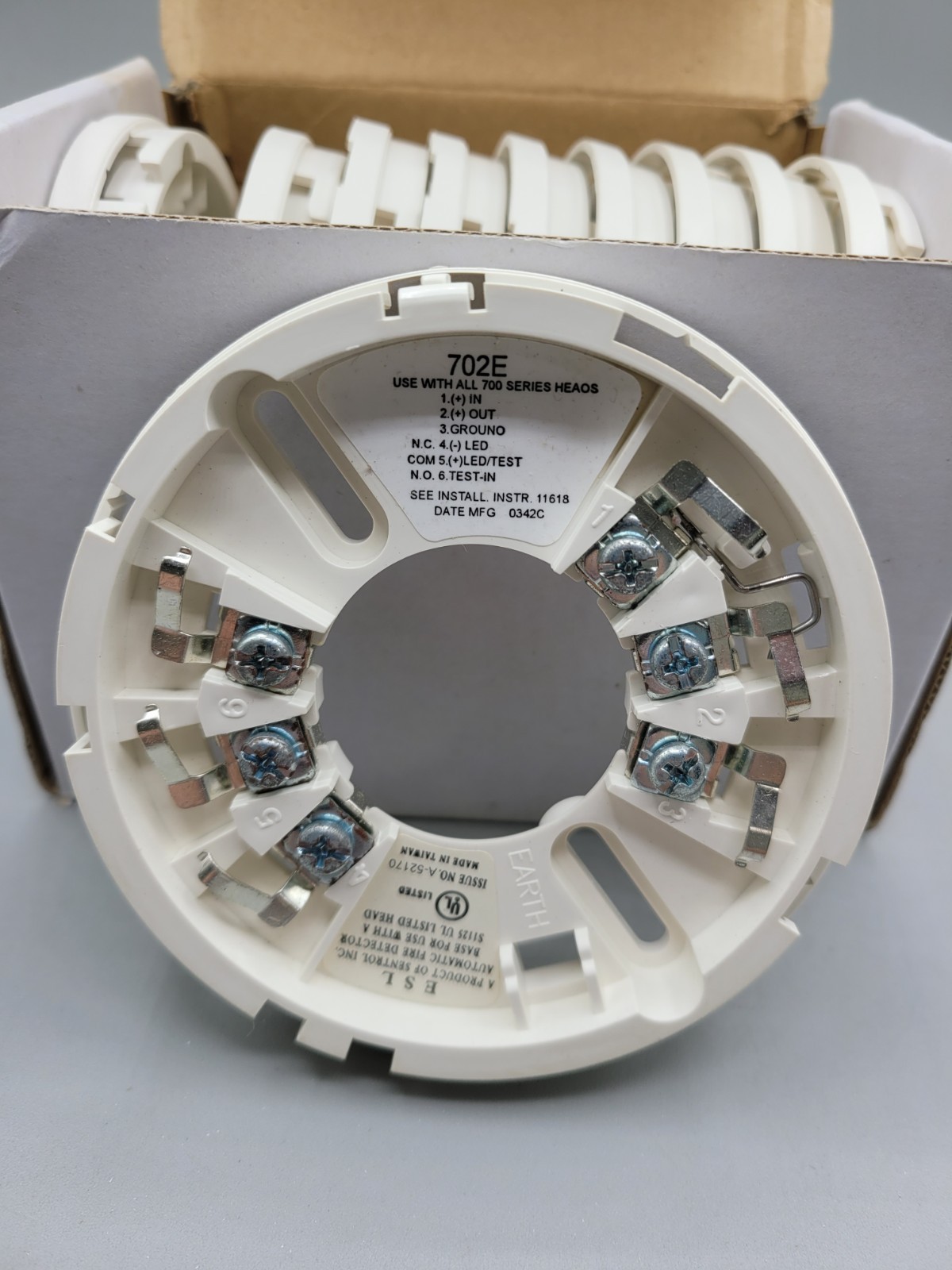 702E EDWARDS SENTROL ESL FOR 700 SERIES HEADS DETECTOR BASE FIRE ALARM 702E EDWARDS SENTROL ESL FOR 700 SERIES HEADS DETECTOR BASE FIRE ALARM