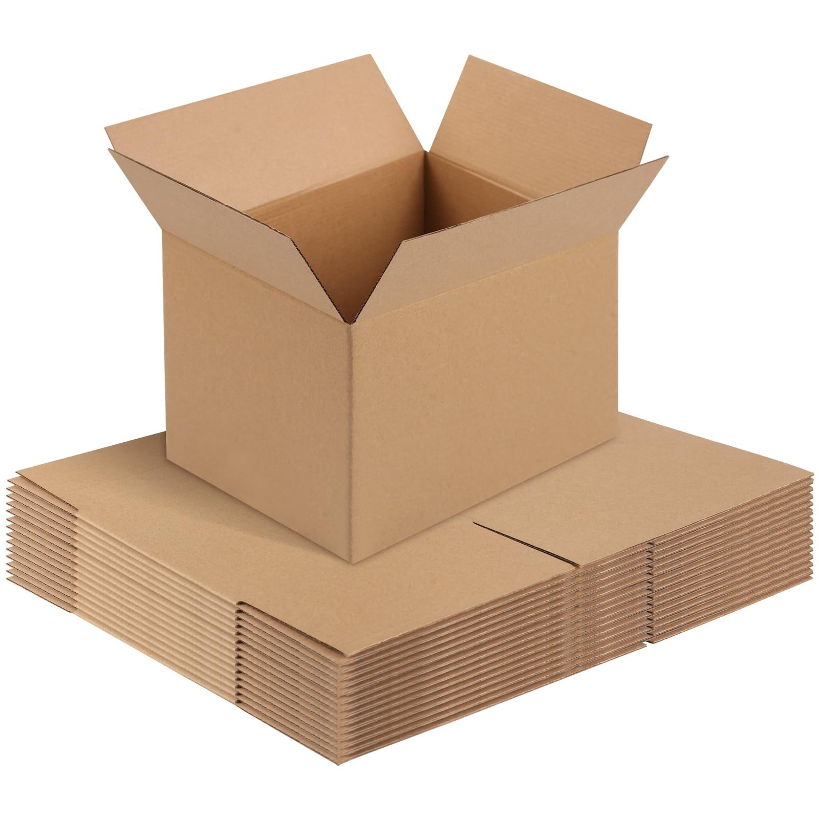 15 Pcs 15 Brown Corrugated Cardboard Shipping Boxes 8x6x6 for Packing Mailing