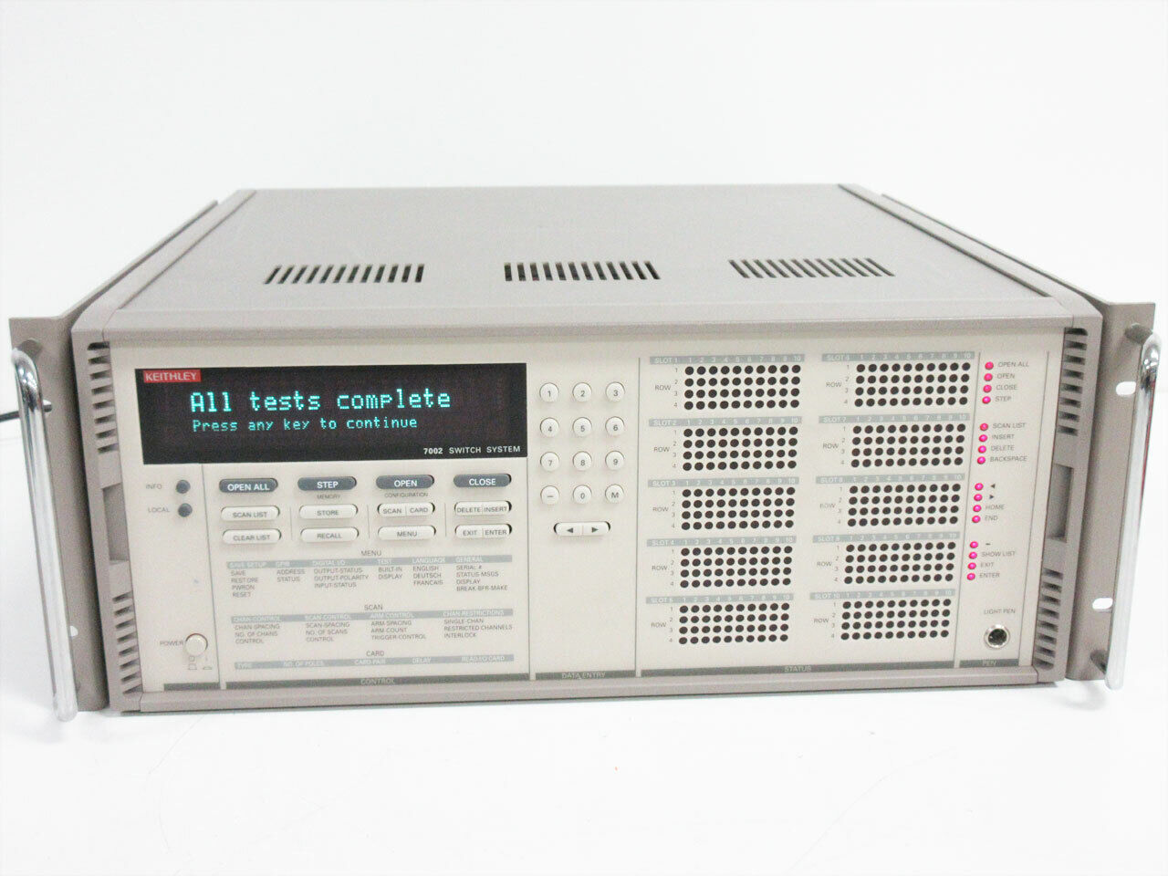 KEITHLEY 7002 SWITCH SYSTEM WITH RACK MOUNT EARS