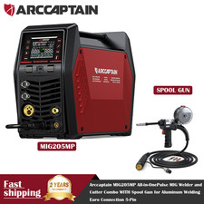 ARCCAPTAIN MIG205MP MIG Welder 9 IN 1 iControl with Spool Gun 5-Pin 10FT picture