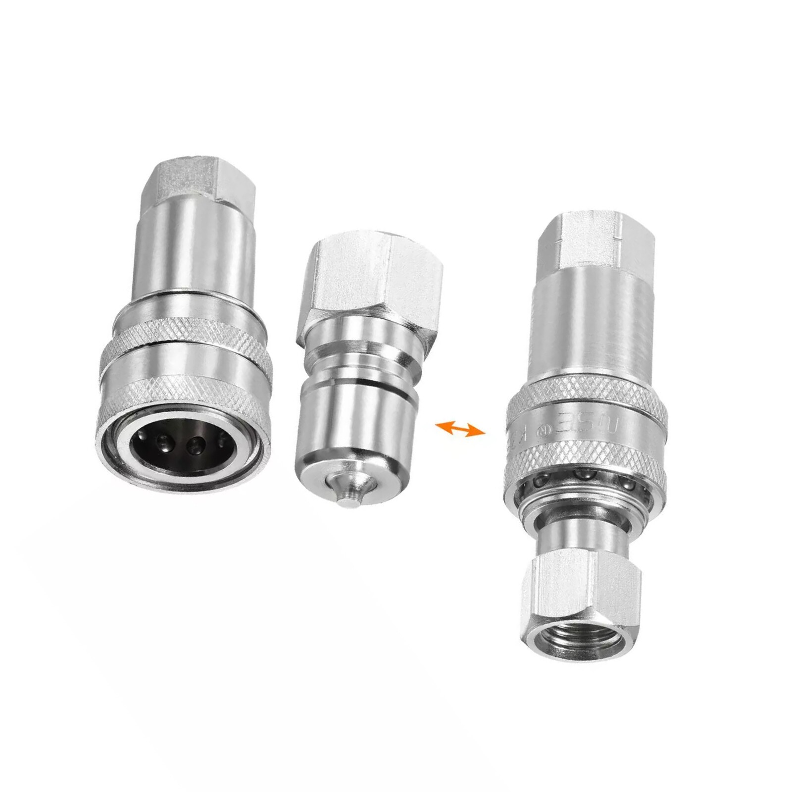 1 Set M14x1.5mm Hydraulic Quick Connect Coupler Female Thread Pipe Fitting 1 Set M14x1.5mm Hydraulic Quick Connect Coupler Female Thread Pipe Fitting