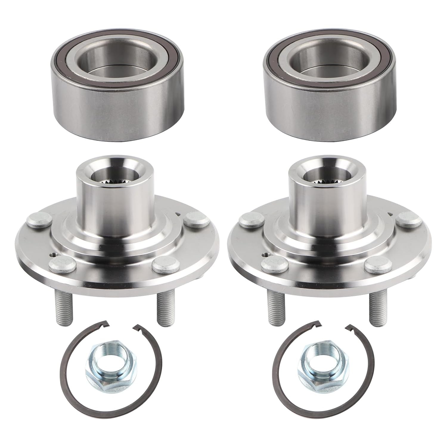 2 x Front Wheel Hub Bearing Assembly Compatible with 2008-2012 Honda Accord, 201 2 x Front Wheel Hub Bearing Assembly Compatible with 2008-2012 Honda Accord, 201