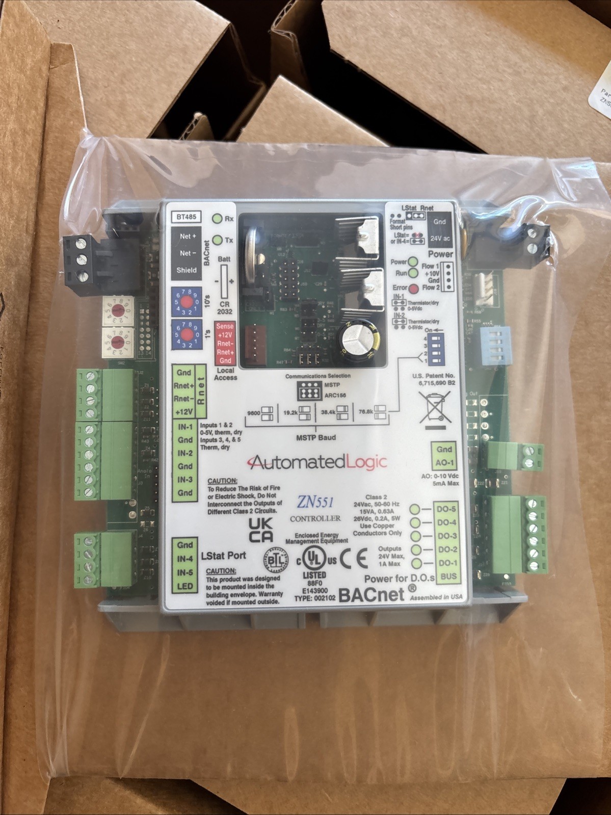 Automated Logic ZN551 BACnet Zone Controller 24VAC HVAC Building Automation NEW
